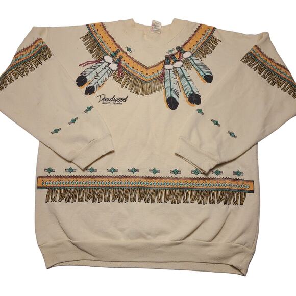 Vintage 1993 Native American Southwestern Sweatshirt Glitter Large/XL Womens - Picture 1 of 10